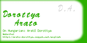 dorottya arato business card